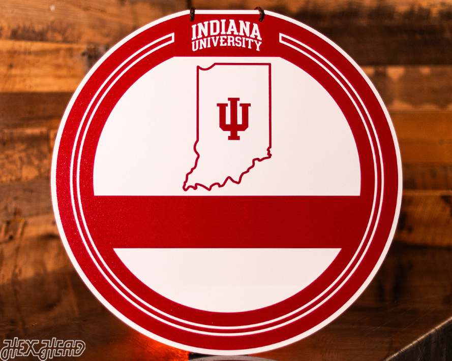 Indiana Hoosiers Personalized Monogram Metal Art