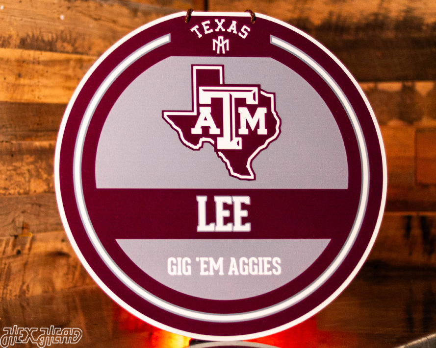 Texas A&M Aggies Personalized Monogram Metal Art