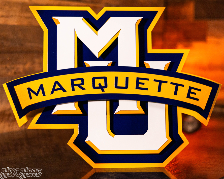 Marquette University 3D Vintage Metal Wall Art