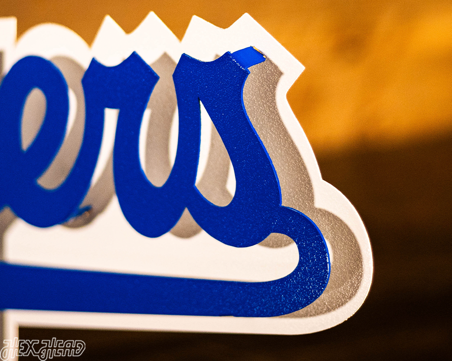Los Angeles Dodgers Script 3D Metal Wall Art