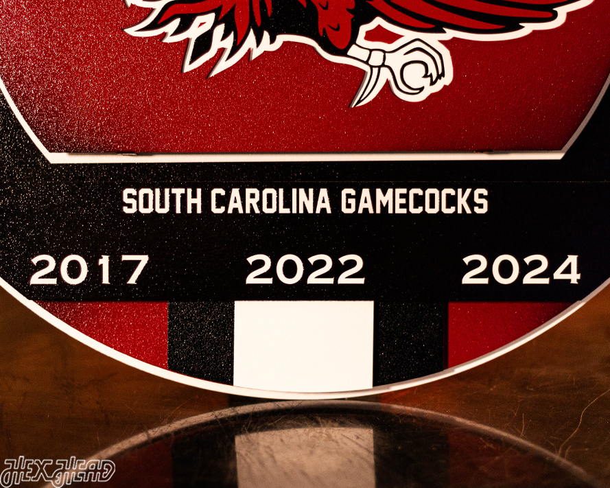 South Carolina Gamecocks DYNASTY- Women's Basketball Championships w/ Replaceable Icon Plate 3D Vintage Metal Wall Art