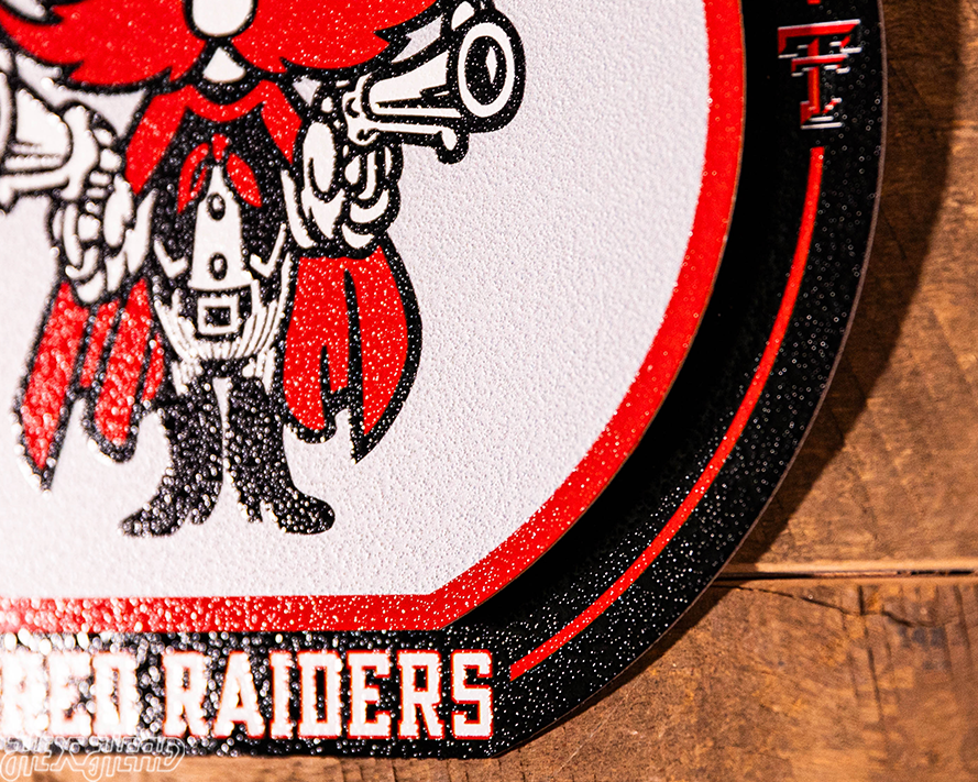 Texas Tech Red Raiders "Double Play" On the Shelf or on the Wall Art