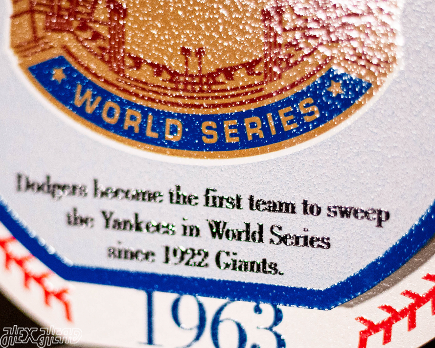 Los Angeles Dodgers 1963 World Series "Double Play" On the Shelf or on the Wall Art