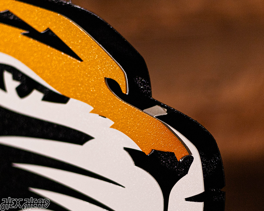Missouri Tiger Head 3D Vintage Metal Wall Art