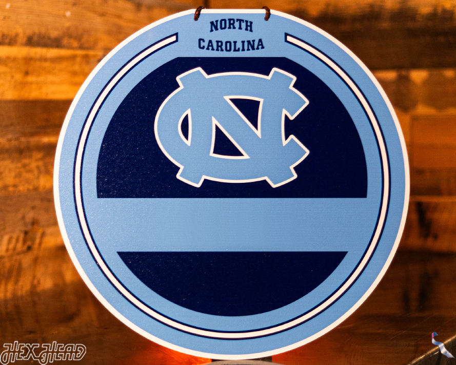 North Carolina Tar Heels Personalized Monogram Metal Art