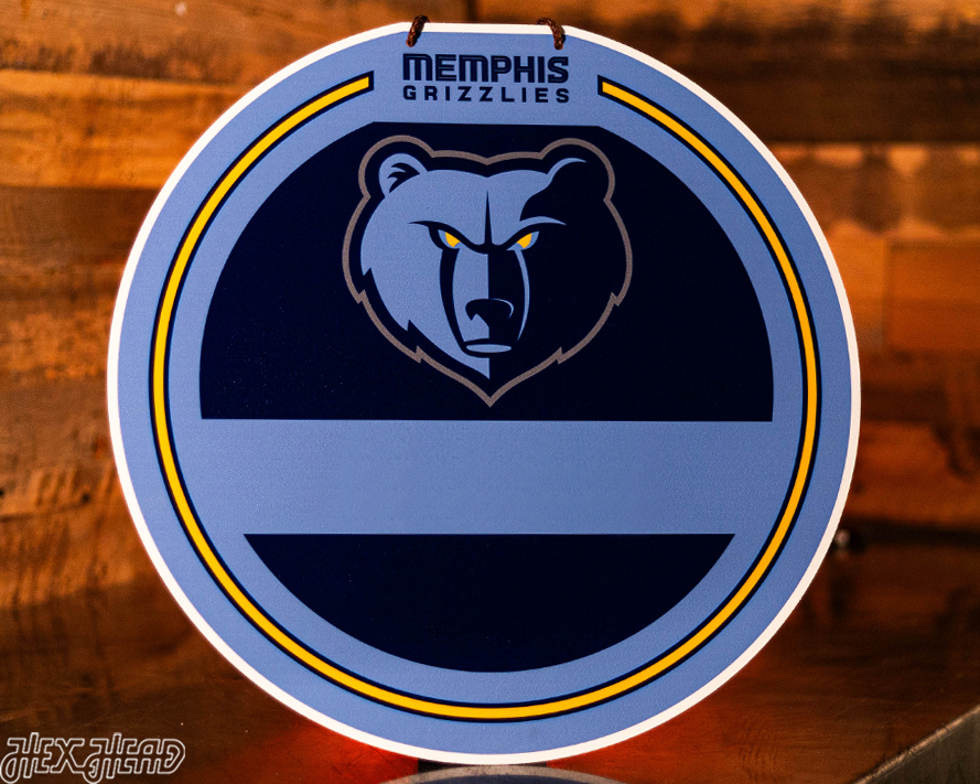 Memphis Grizzlies Personalized Monogram Metal Art