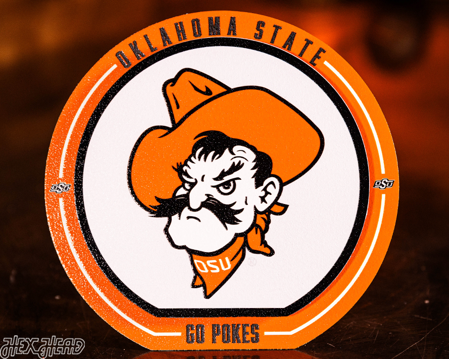 Oklahoma State Cowboys "Double Play" On the Shelf or on the Wall Art