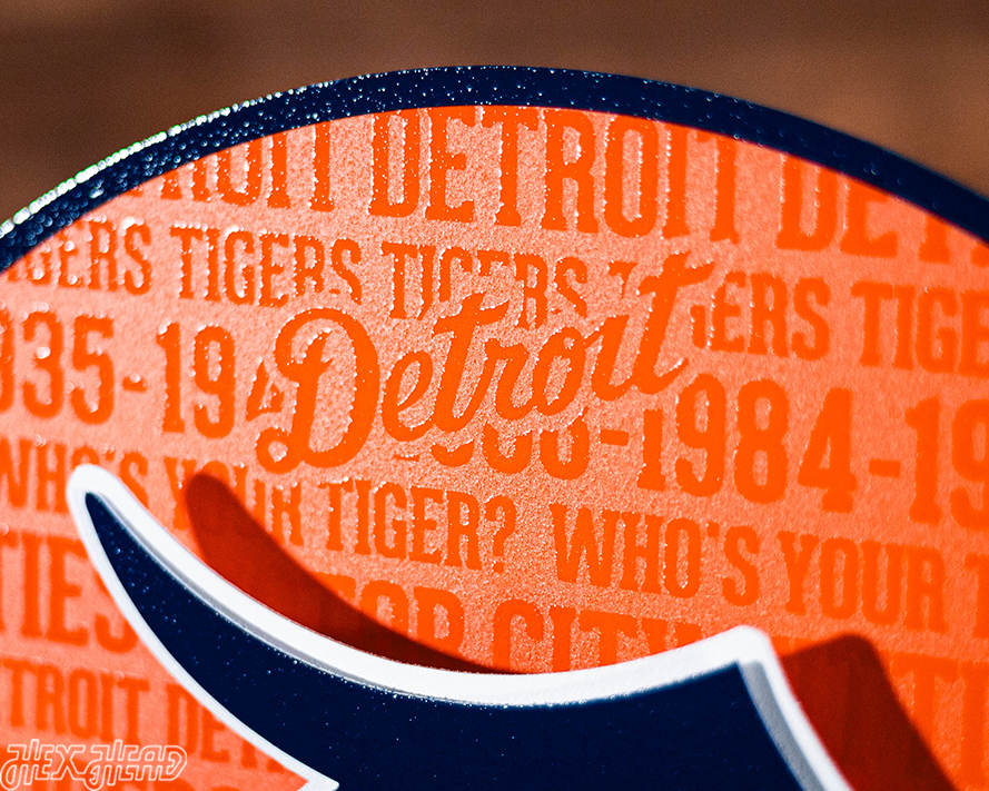 Detroit Tigers CRAFT SERIES 3D Embossed Metal Wall Art