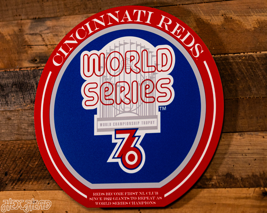 VARSITY Collection- SINGLE Layer 1976 World Series Cincinnati Reds Metal Wall Art