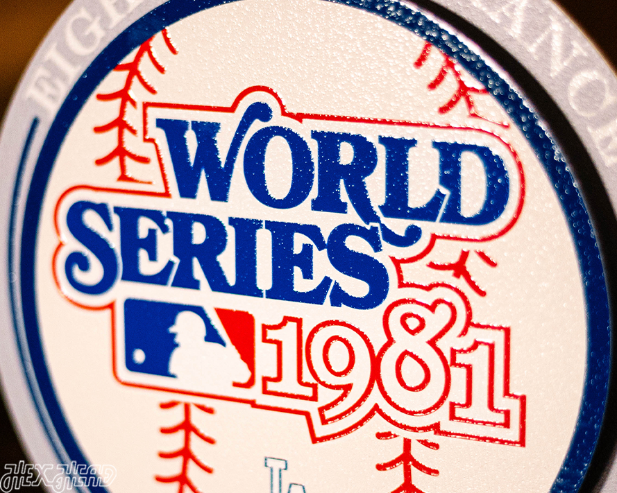 Los Angeles Dodgers 1981 World Series "Double Play" On the Shelf or on the Wall Art