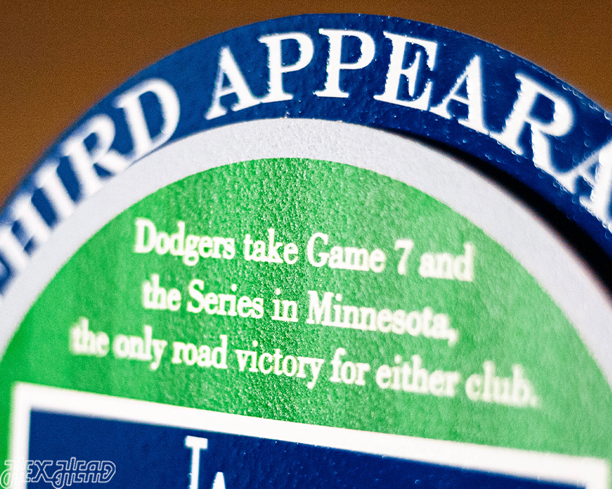 Los Angeles Dodgers 1965 World Series "Double Play" On the Shelf or on the Wall Art