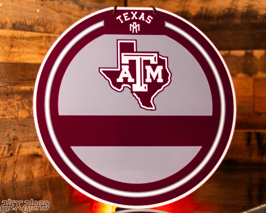 Texas A&M Aggies Personalized Monogram Metal Art