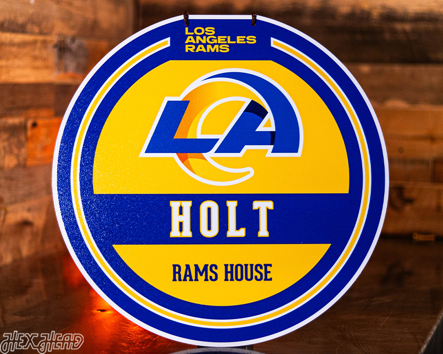 Los Angeles Rams Personalized Monogram Metal Art