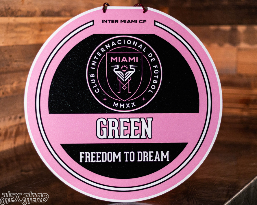 Inter Miami Personalized Monogram Metal Art