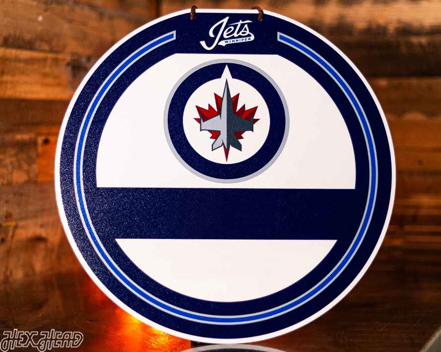Winnipeg Jets Personalized Monogram Metal Art