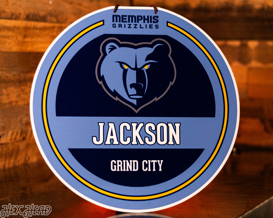 Memphis Grizzlies Personalized Monogram Metal Art