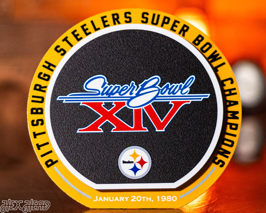 Pittsburgh Steelers "1980" Super Bowl "Double Play" On the Shelf or on the Wall Art