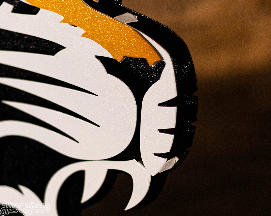 Missouri Tiger Head 3D Vintage Metal Wall Art