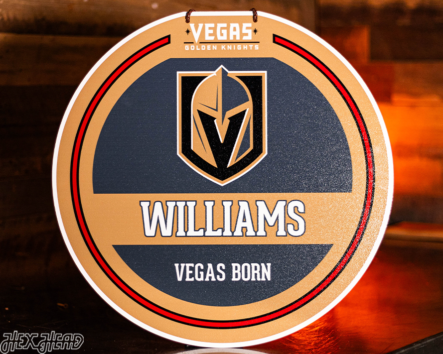 Vegas Golden Knights Personalized Monogram Metal Art