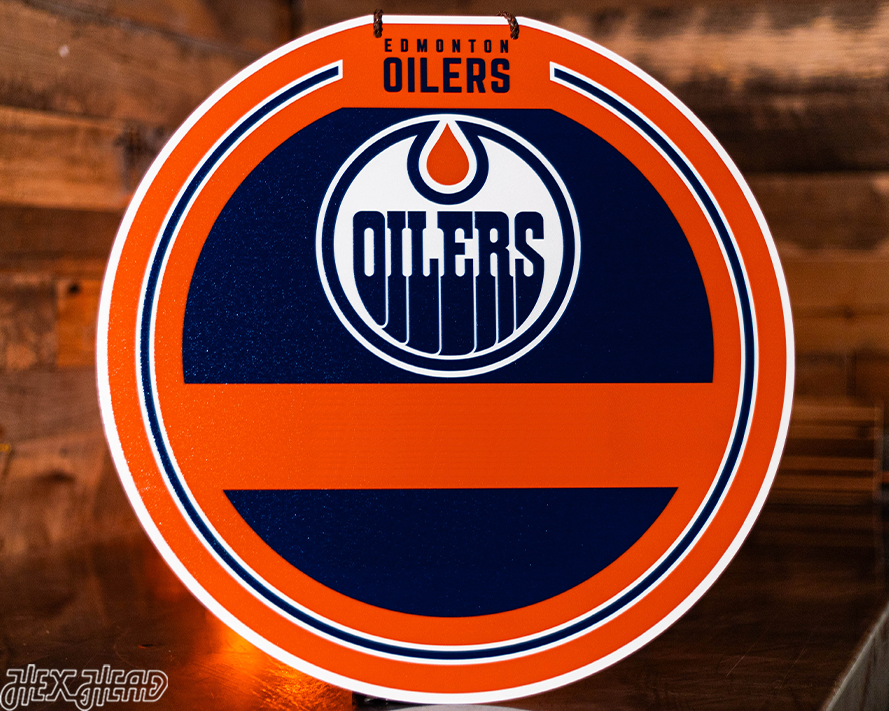 Edmonton Oilers Personalized Monogram Metal Art