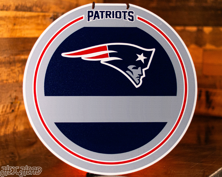 New England Patriots Personalized Monogram Metal Art