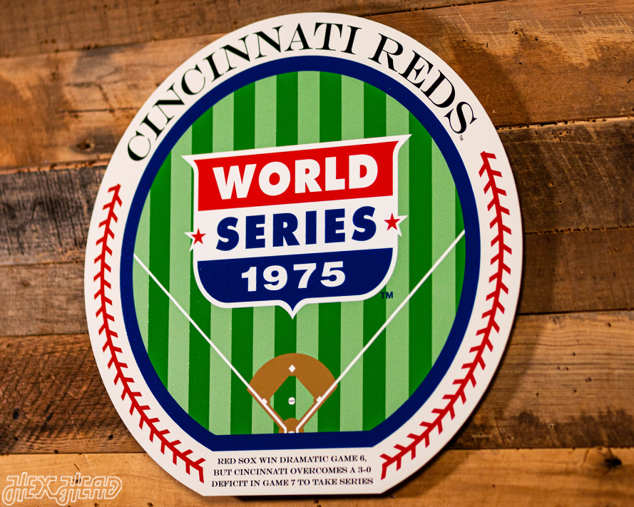 VARSITY Collection- SINGLE Layer 1975 World Series Cincinnati Reds Metal Wall Art