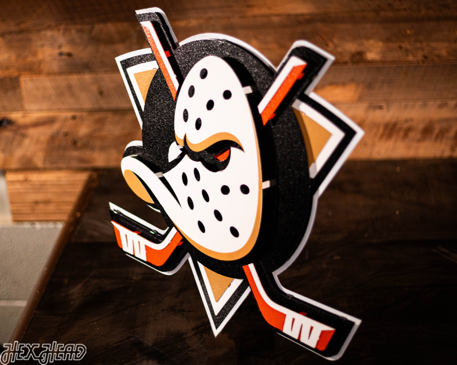 Anaheim Ducks "Mighty Duck" 3D Vintage Metal Wall Art