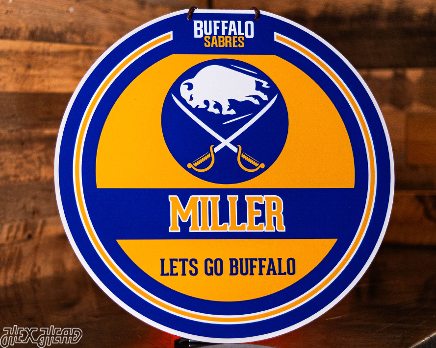 Buffalo Sabres Personalized Monogram Metal Art