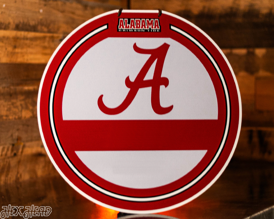 Alabama Crimson Tide Personalized Monogram Metal Art