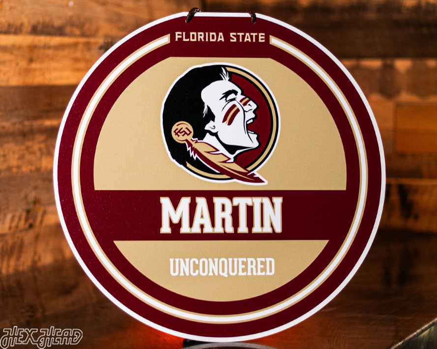 Florida State Seminoles Personalized Monogram Metal Art