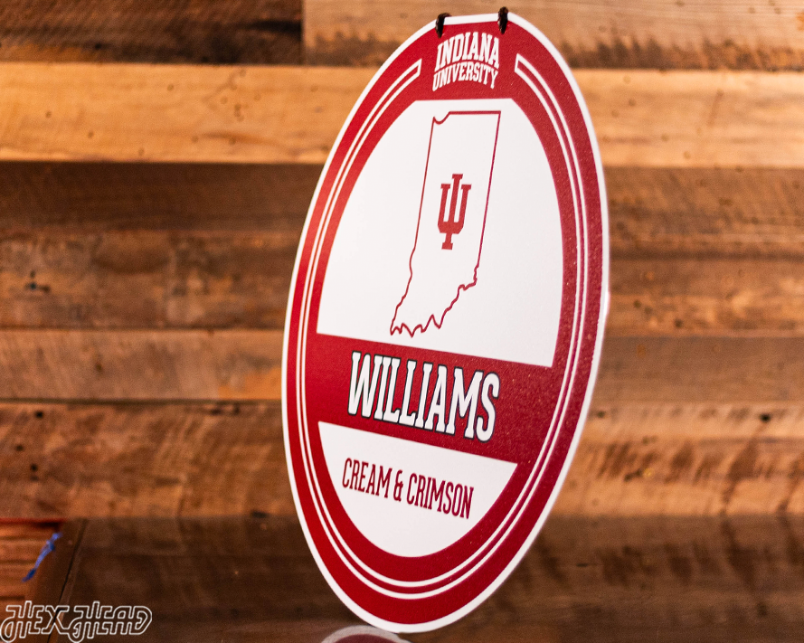 Indiana Hoosiers Personalized Monogram Metal Art