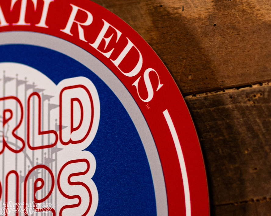 VARSITY Collection- SINGLE Layer 1976 World Series Cincinnati Reds Metal Wall Art