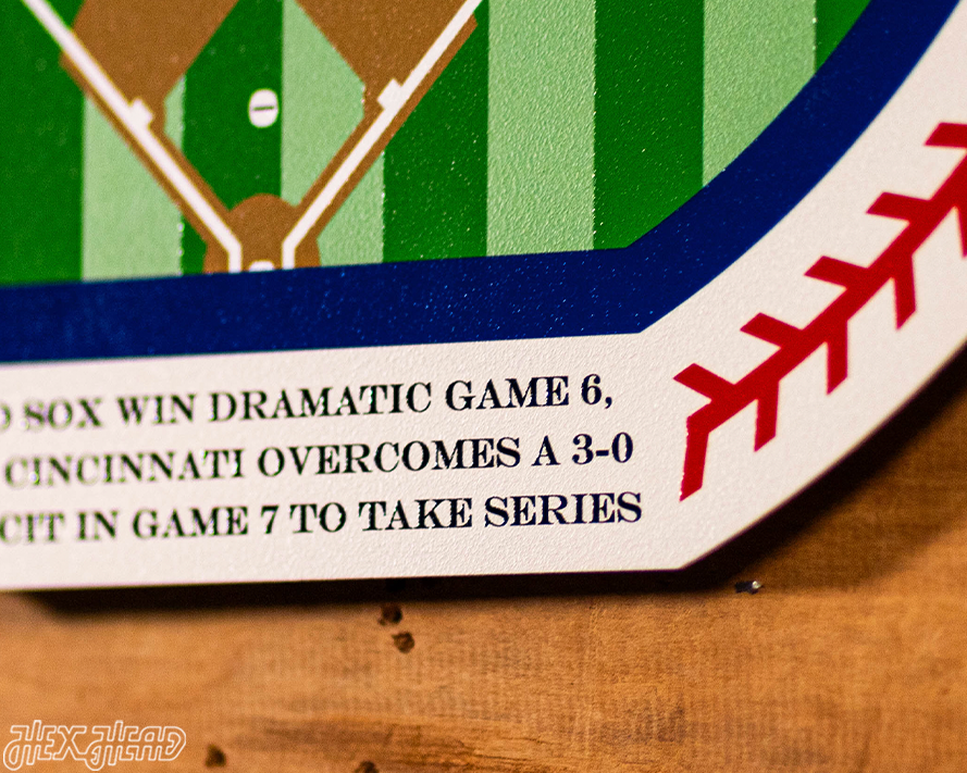 VARSITY Collection- SINGLE Layer 1975 World Series Cincinnati Reds Metal Wall Art