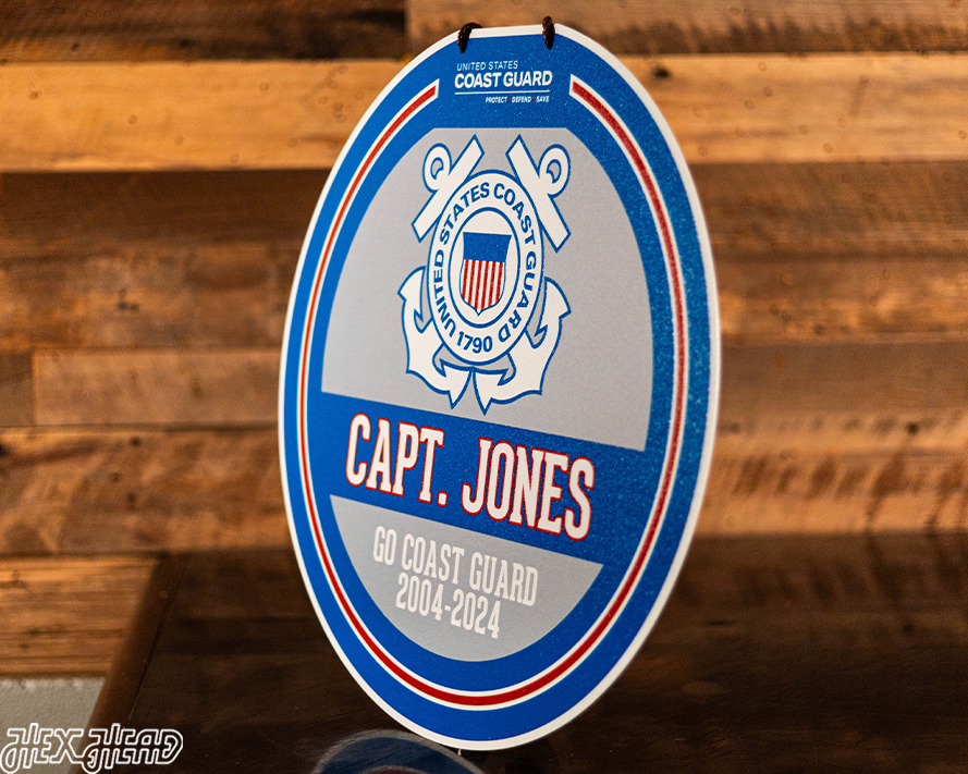 United States Coast Guard Personalized Monogram Metal Art