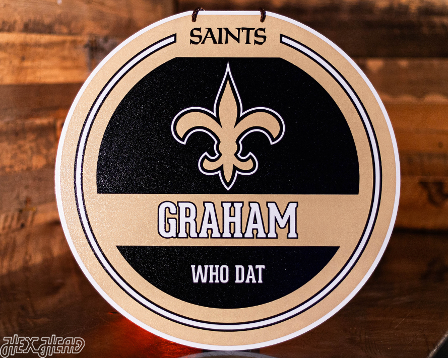 New Orleans Saints Personalized Monogram Metal Art