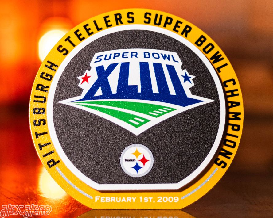 Pittsburgh Steelers "2009" Super Bowl "Double Play" On the Shelf or on the Wall Art