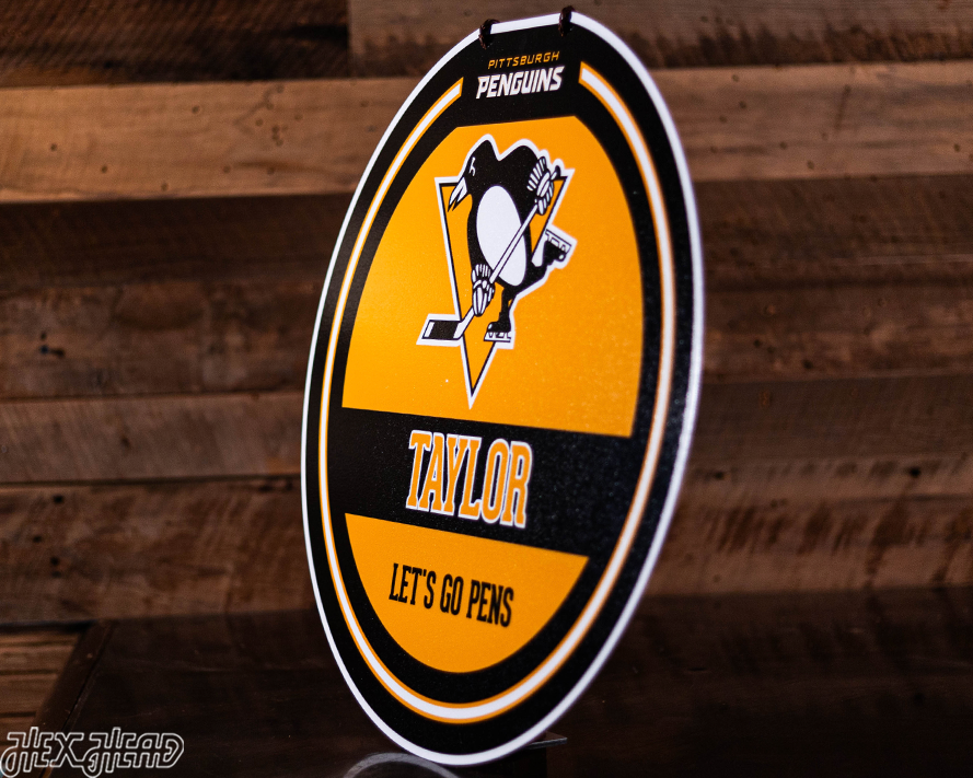Pittsburgh Penguins Personalized Monogram Metal Art