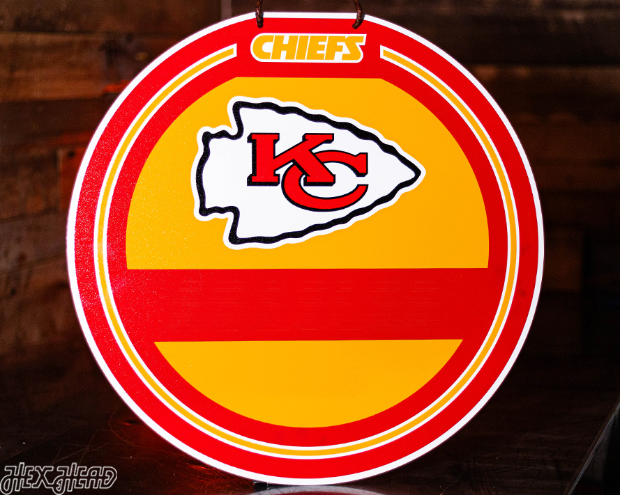 Kansas City Chiefs Personalized Monogram Metal Art