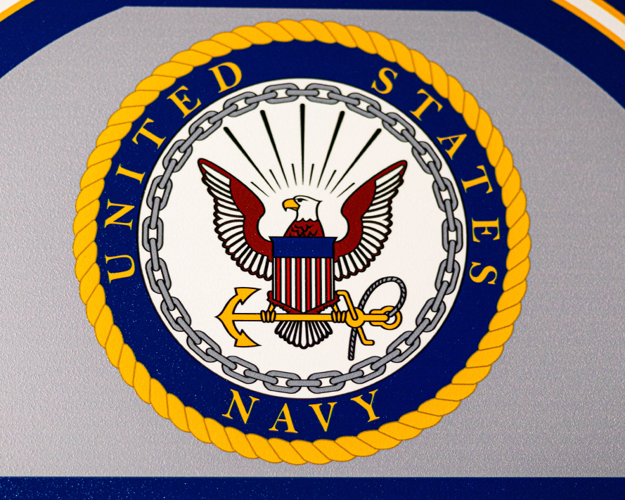 United States Navy Personalized Monogram Metal Art