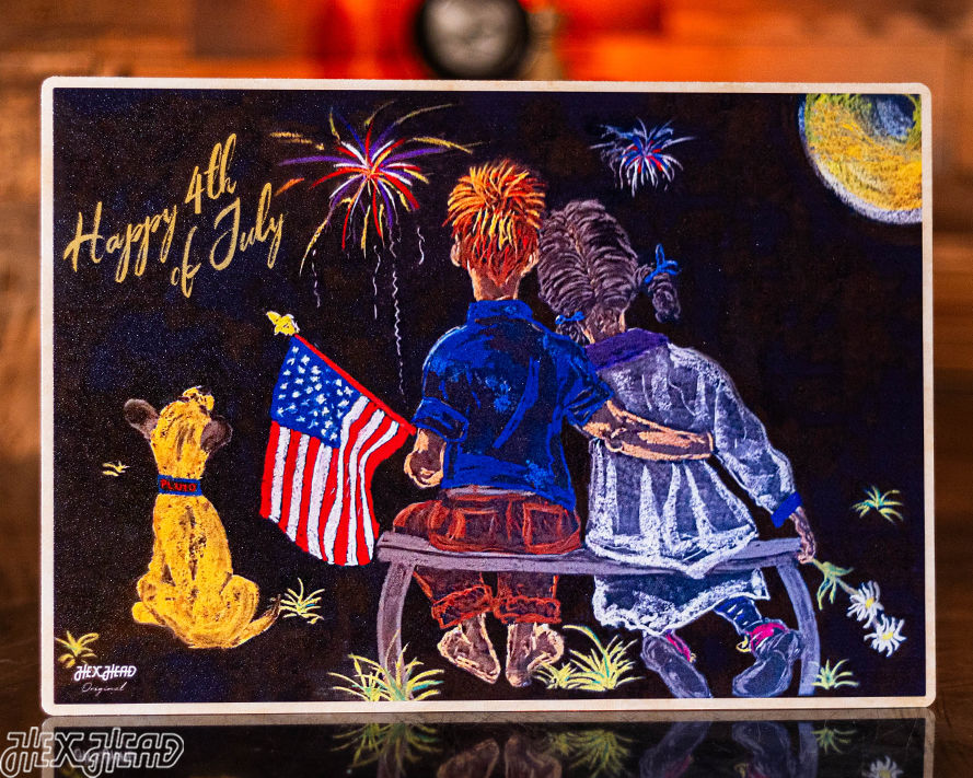 4th Of July Hex Head ORIGINAL Single Layer Metal Wall Art