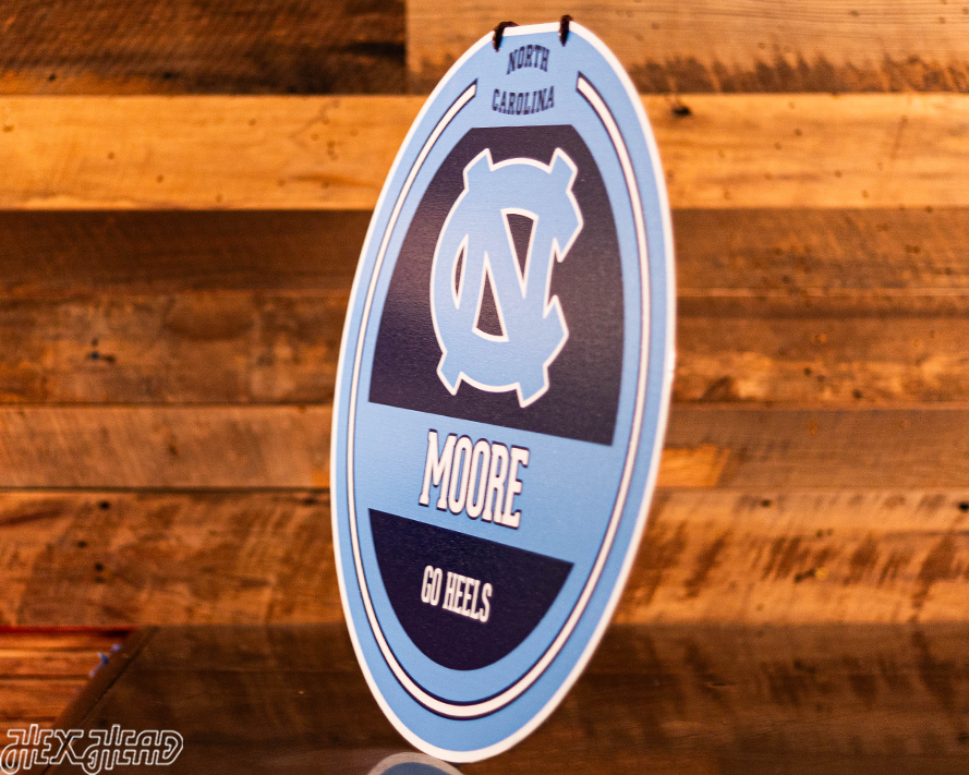 North Carolina Tar Heels Personalized Monogram Metal Art