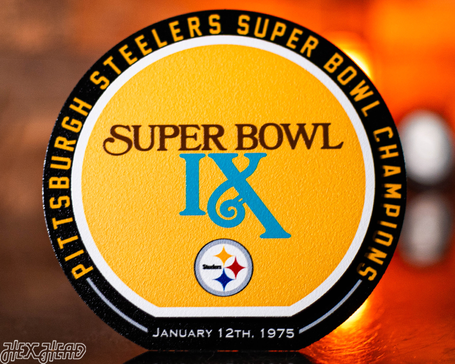 Pittsburgh Steelers "1975" Super Bowl "Double Play" On the Shelf or on the Wall Art