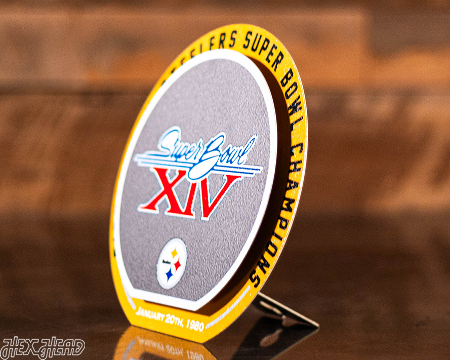 Pittsburgh Steelers "1980" Super Bowl "Double Play" On the Shelf or on the Wall Art