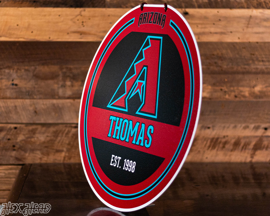 Arizona Diamondbacks Personalized Monogram Metal Art