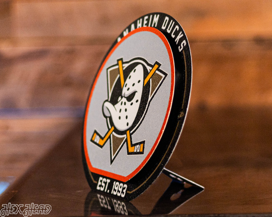 Anaheim Ducks "Double Play" On the Shelf or on the Wall Art