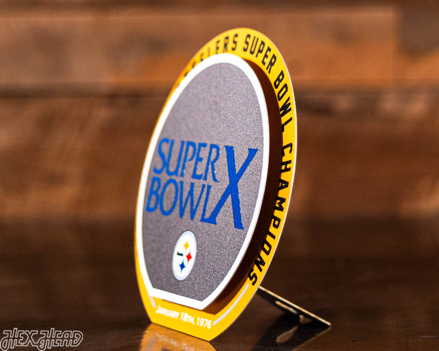 Pittsburgh Steelers "1976" Super Bowl "Double Play" On the Shelf or on the Wall Art