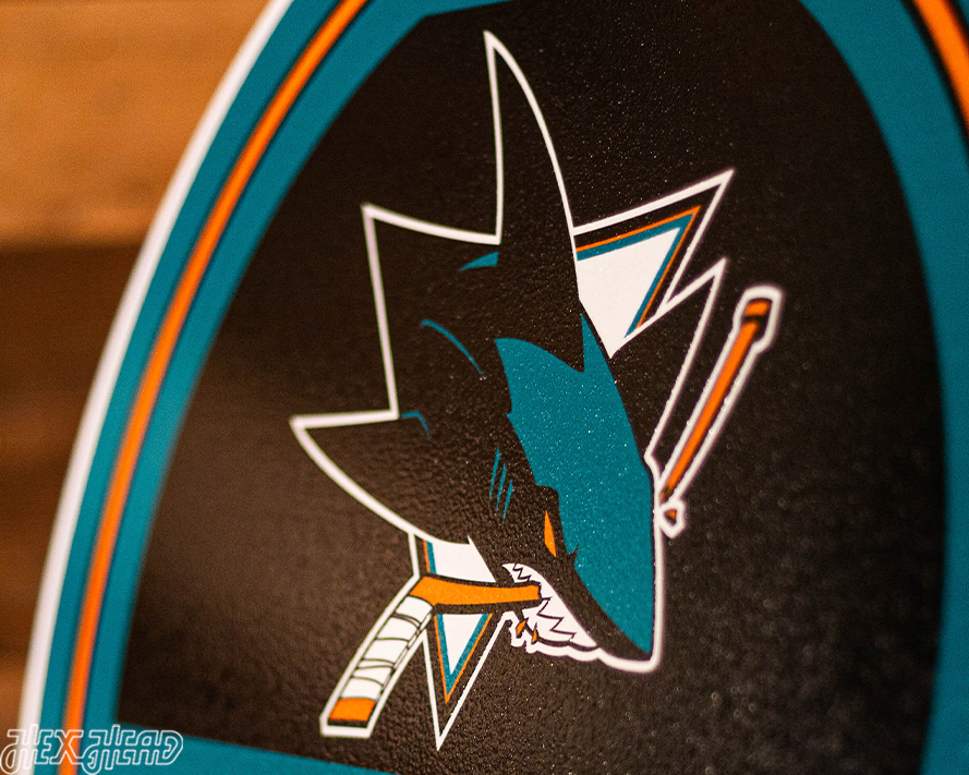 San Jose Sharks Personalized Monogram Metal Art