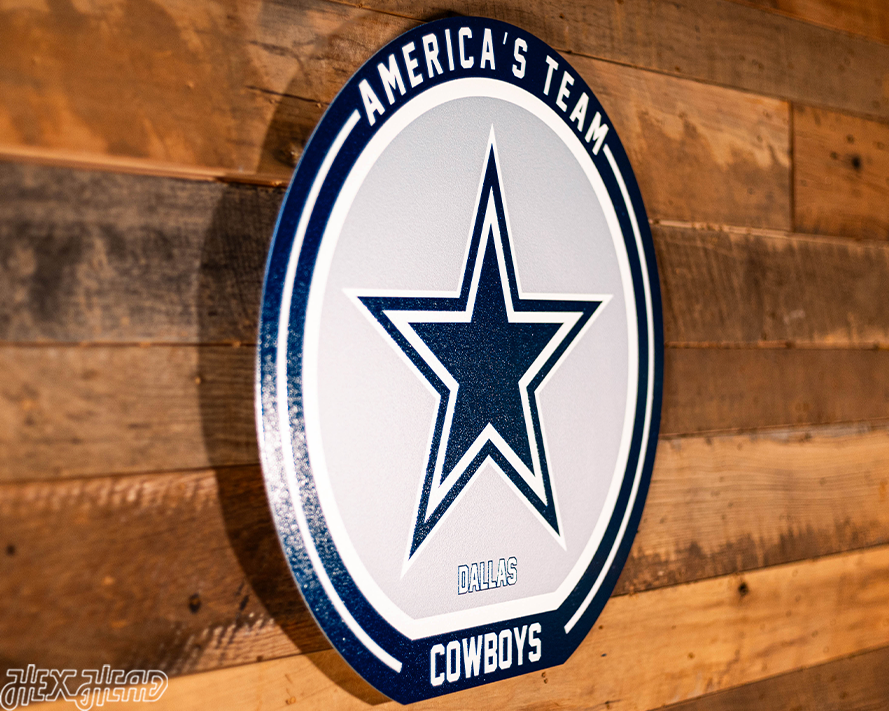 VARSITY Collection- SINGLE Layer Dallas Cowboys Metal Wall Art