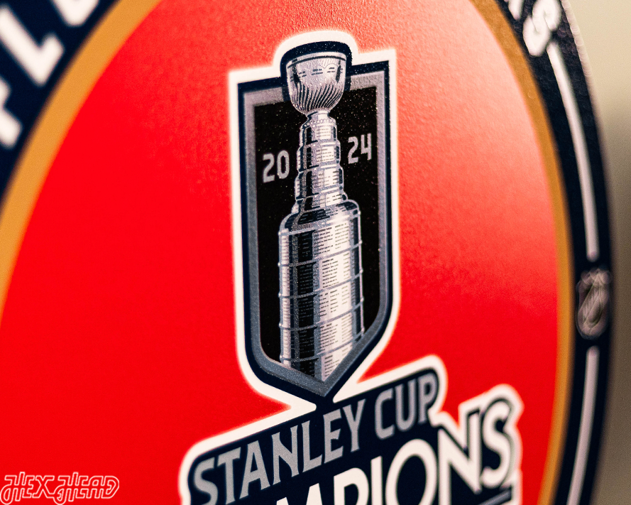 VARSITY Collection- SINGLE layer Florida Panthers 2024 Stanley Cup Champions Metal Wall Art