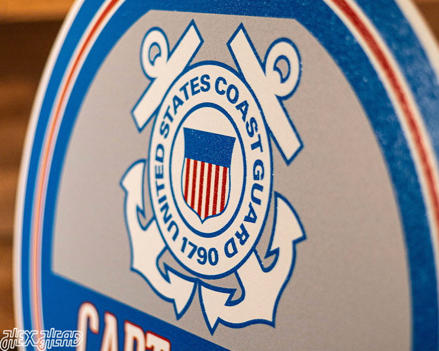 United States Coast Guard Personalized Monogram Metal Art